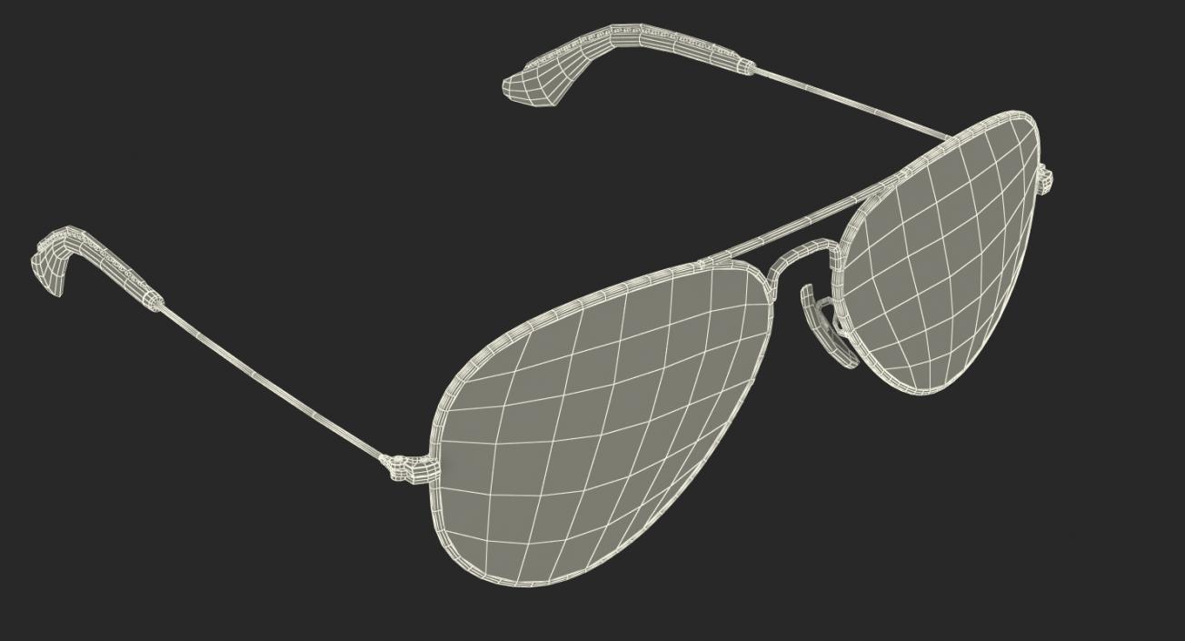 Classic Sunglasses Ray Ban Aviator Blue 3D model