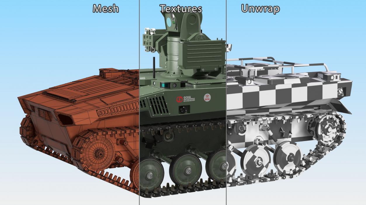 3D Marker Russian Military Robot Rigged