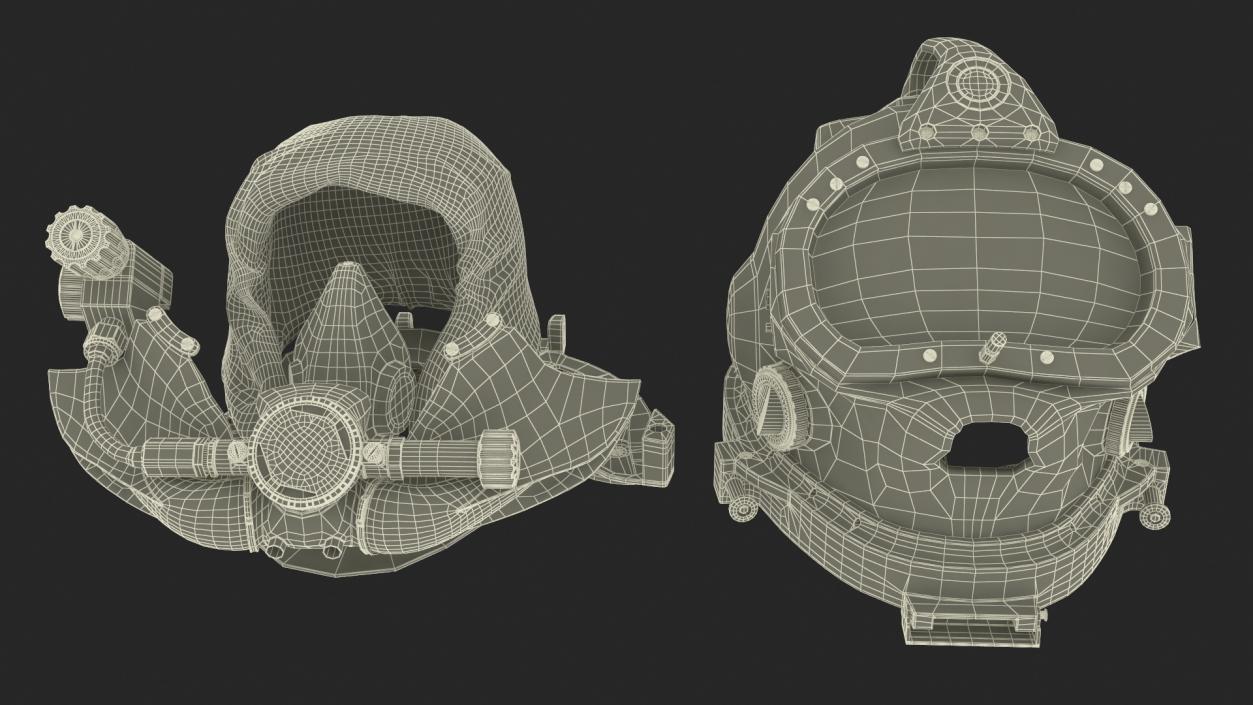 Commercial Dive Helmet 3D