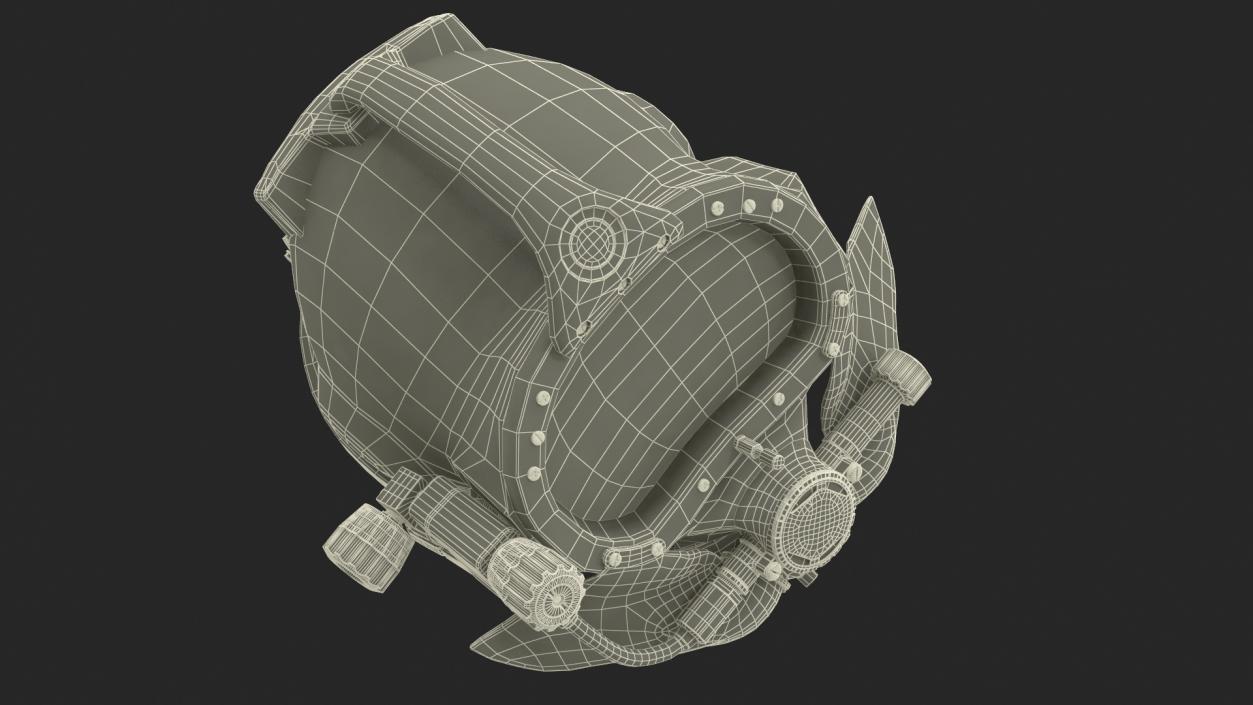 Commercial Dive Helmet 3D