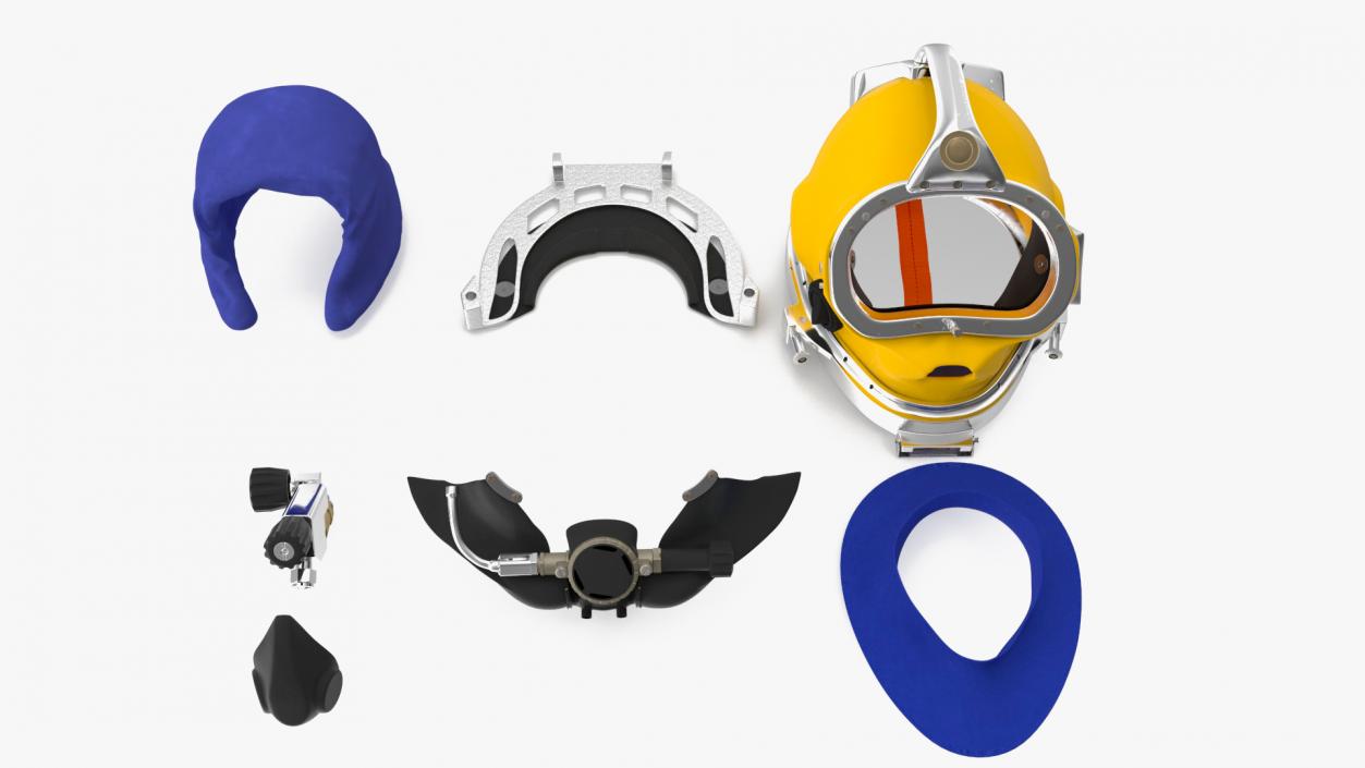 Commercial Dive Helmet 3D