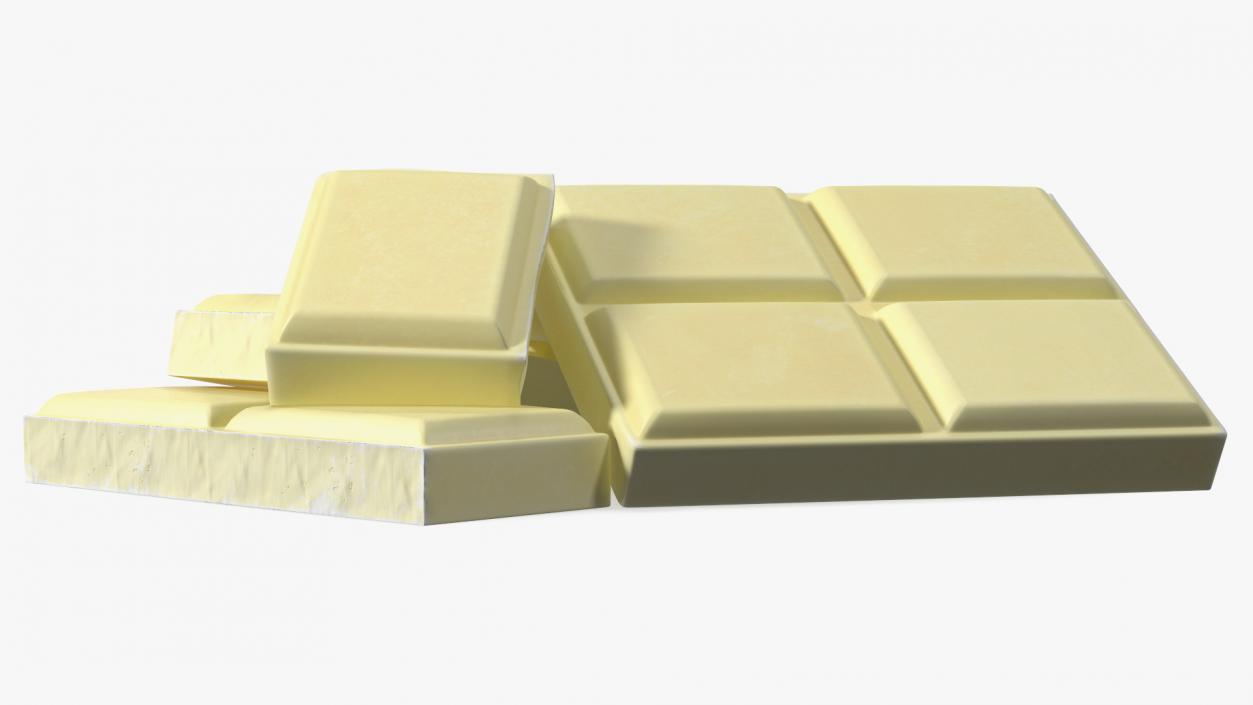 3D White Chocolate Squares model