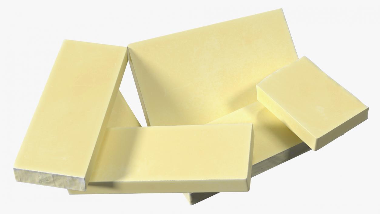 3D White Chocolate Squares model