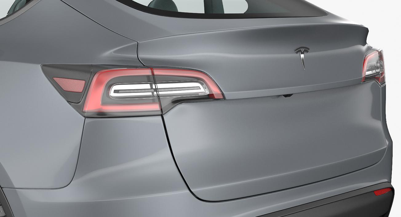 Tesla Model Y Silver Rigged 3D