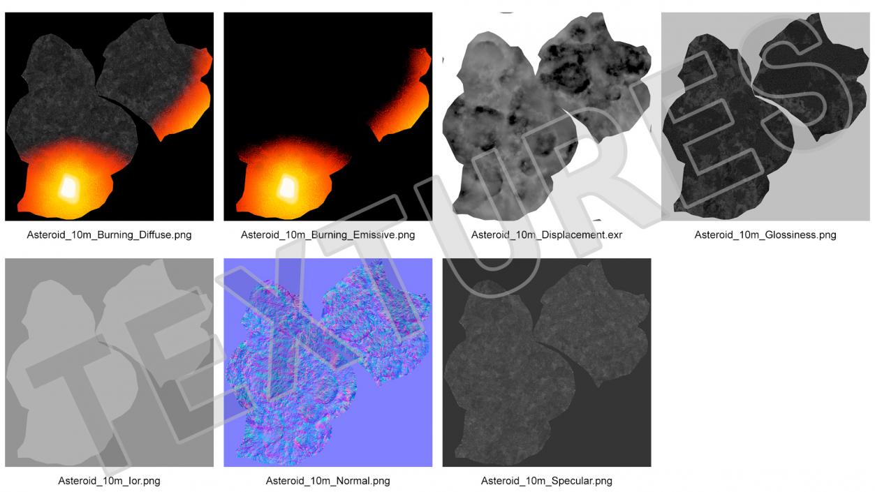 3D model Asteroid Burning in Atmosphere