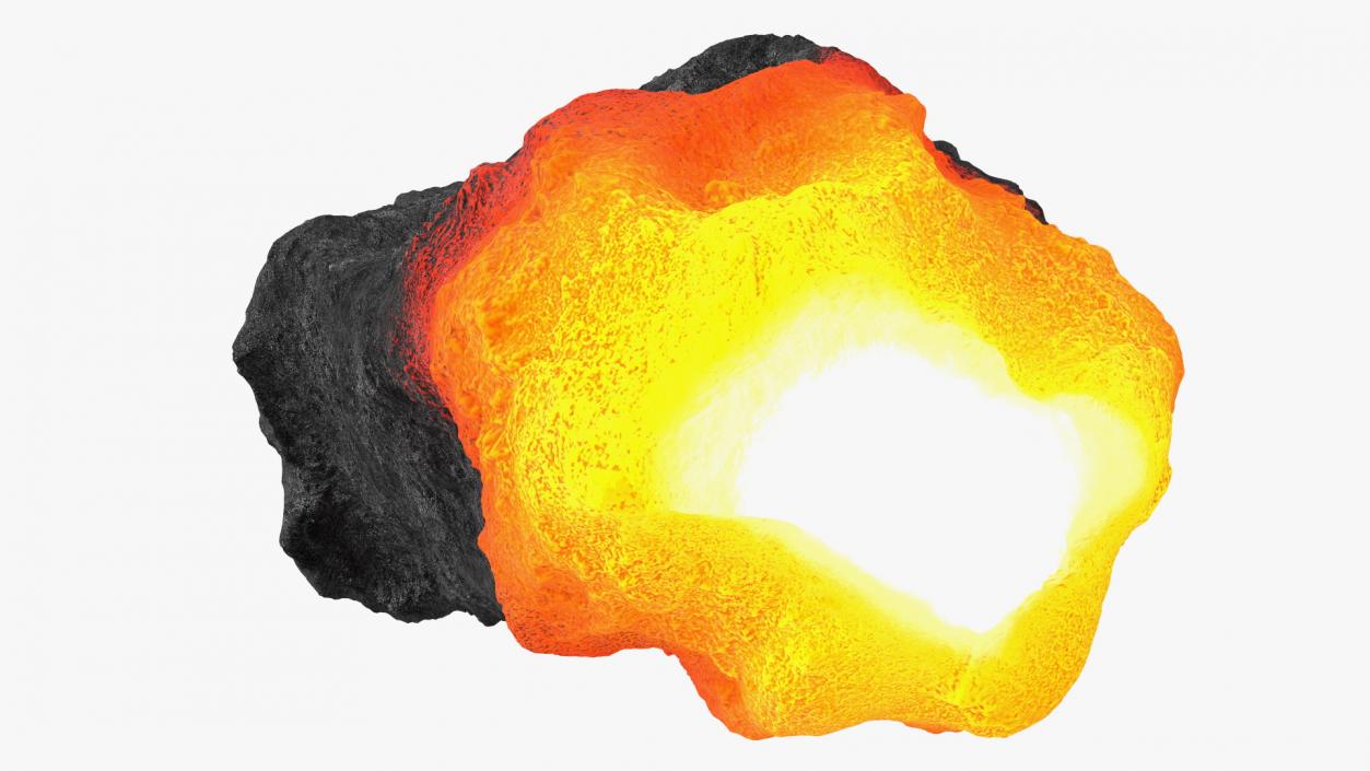 3D model Asteroid Burning in Atmosphere