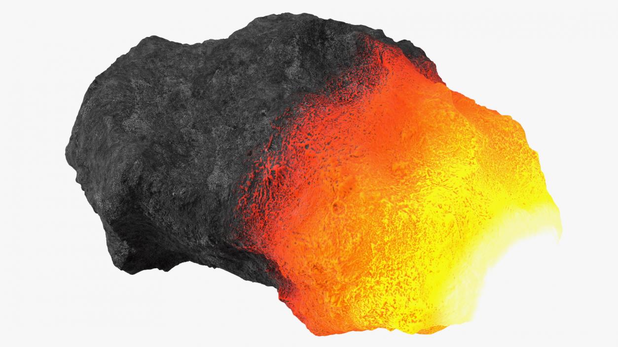 3D model Asteroid Burning in Atmosphere