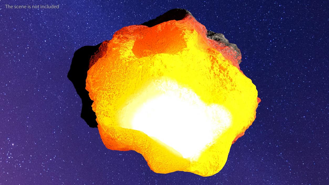 3D model Asteroid Burning in Atmosphere