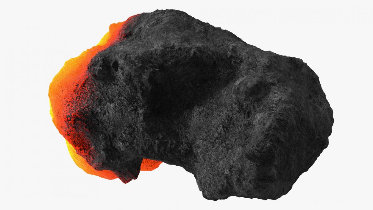 3D model Asteroid Burning in Atmosphere