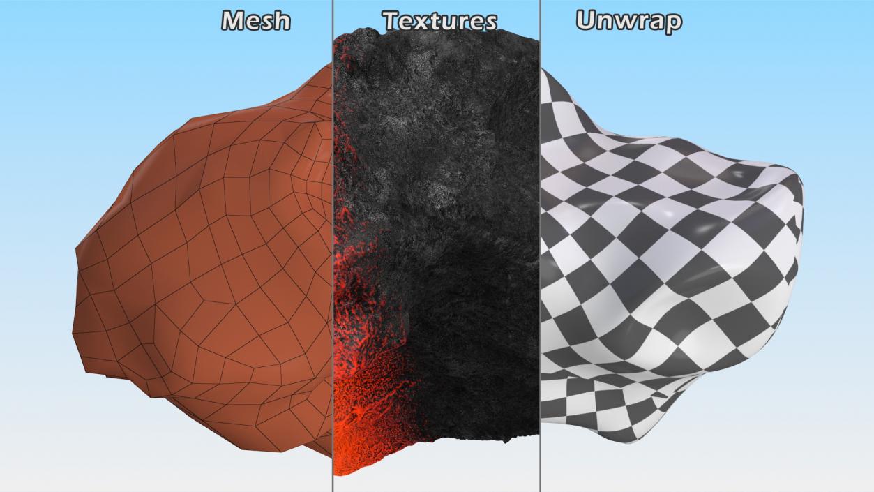 3D model Asteroid Burning in Atmosphere