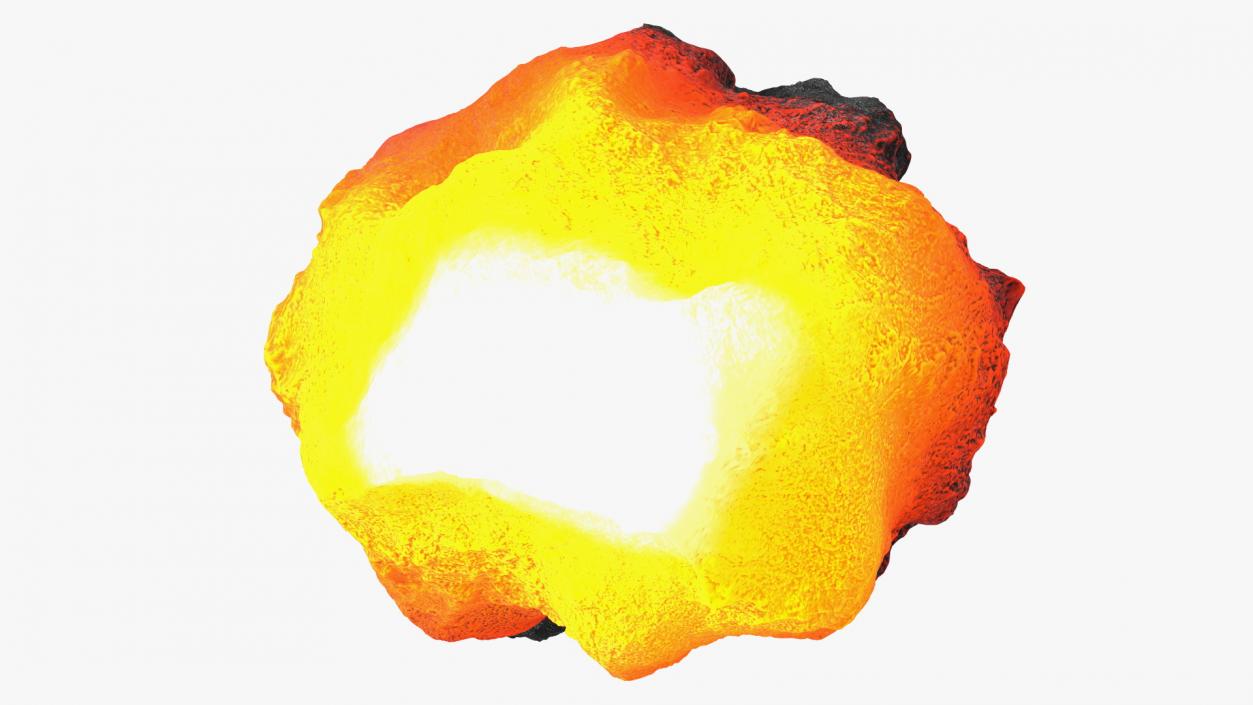 3D model Asteroid Burning in Atmosphere