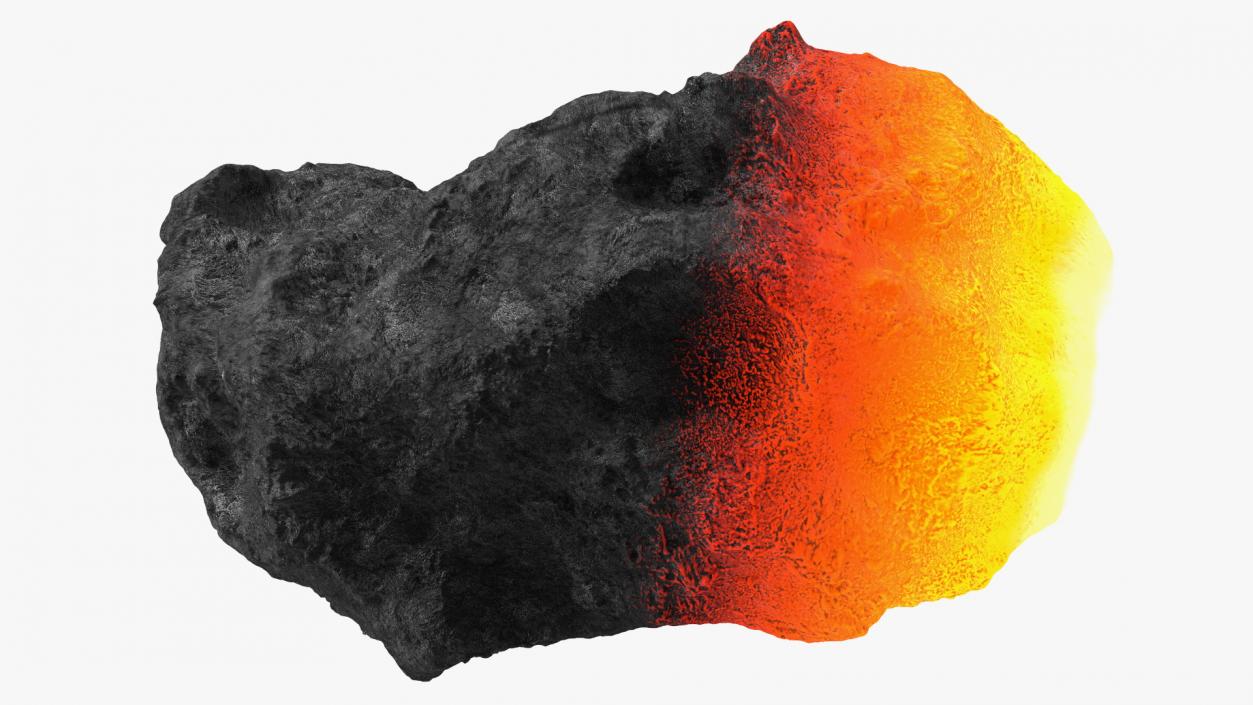 3D model Asteroid Burning in Atmosphere