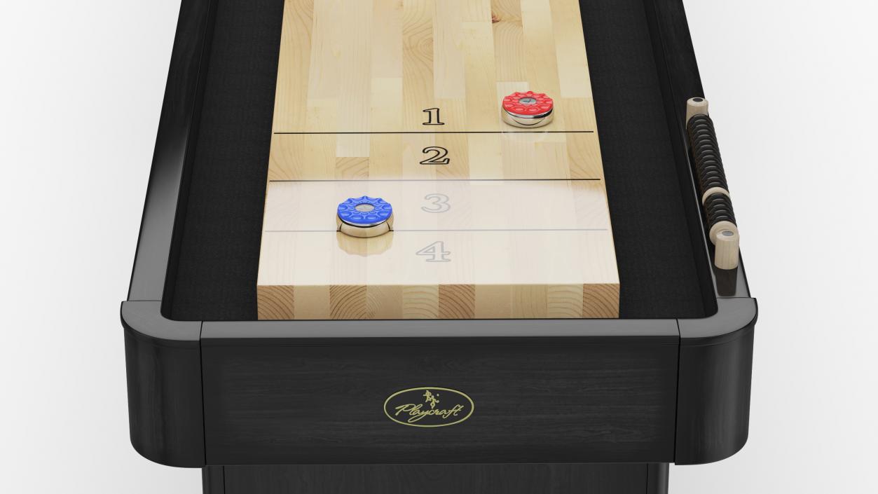 Black Shuffleboard Table 3D model