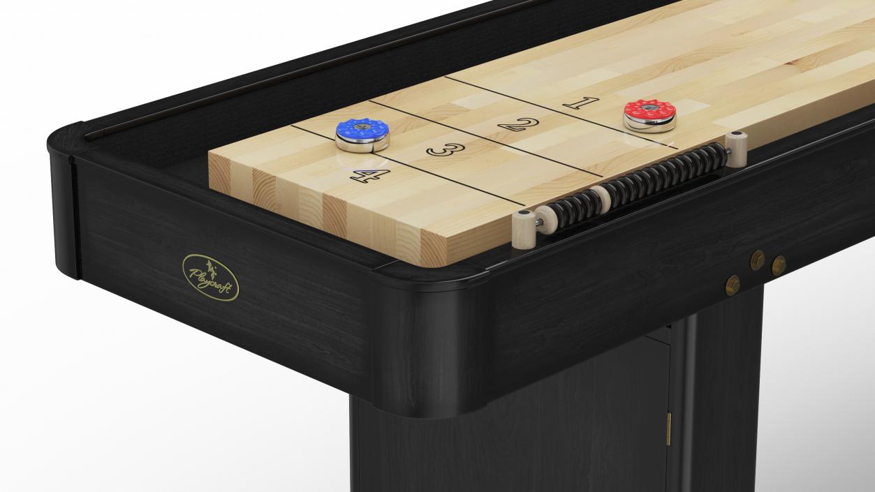 Black Shuffleboard Table 3D model