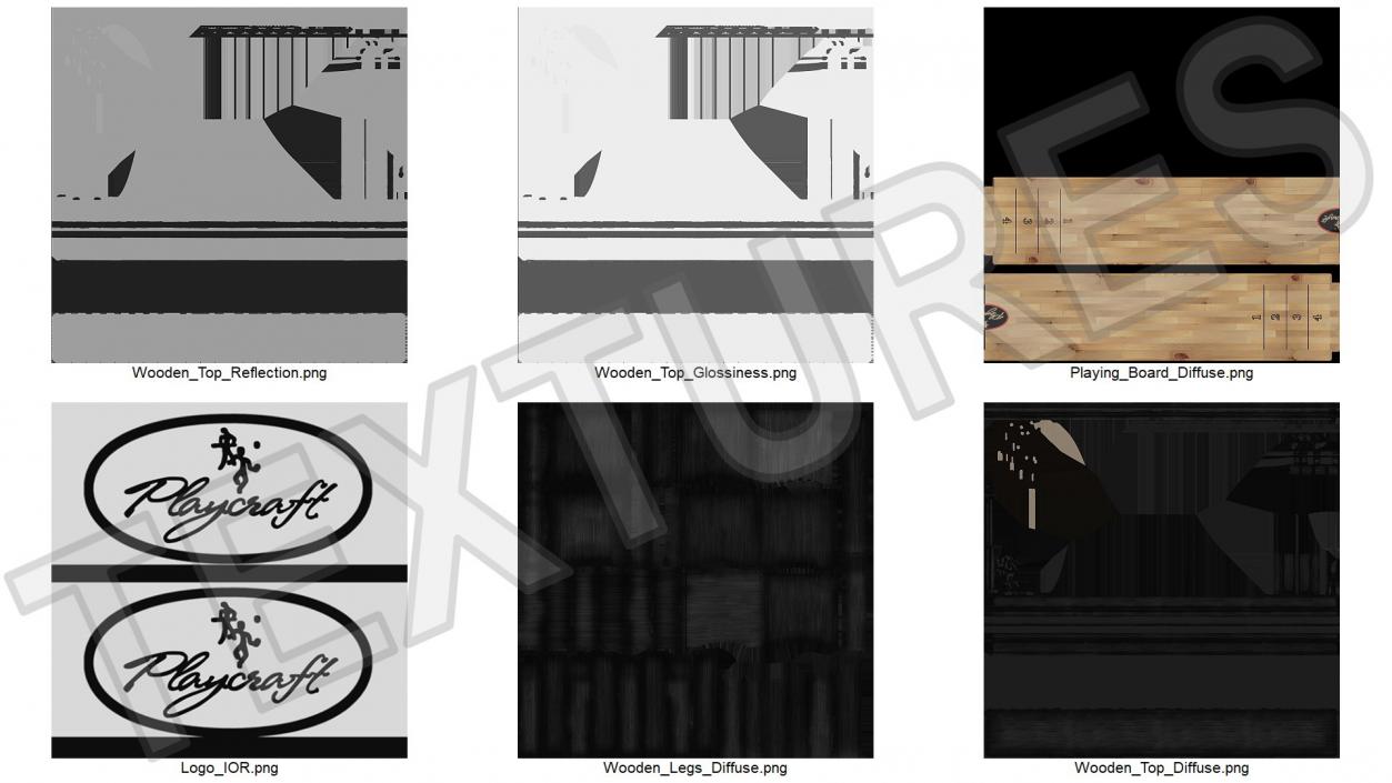 Black Shuffleboard Table 3D model