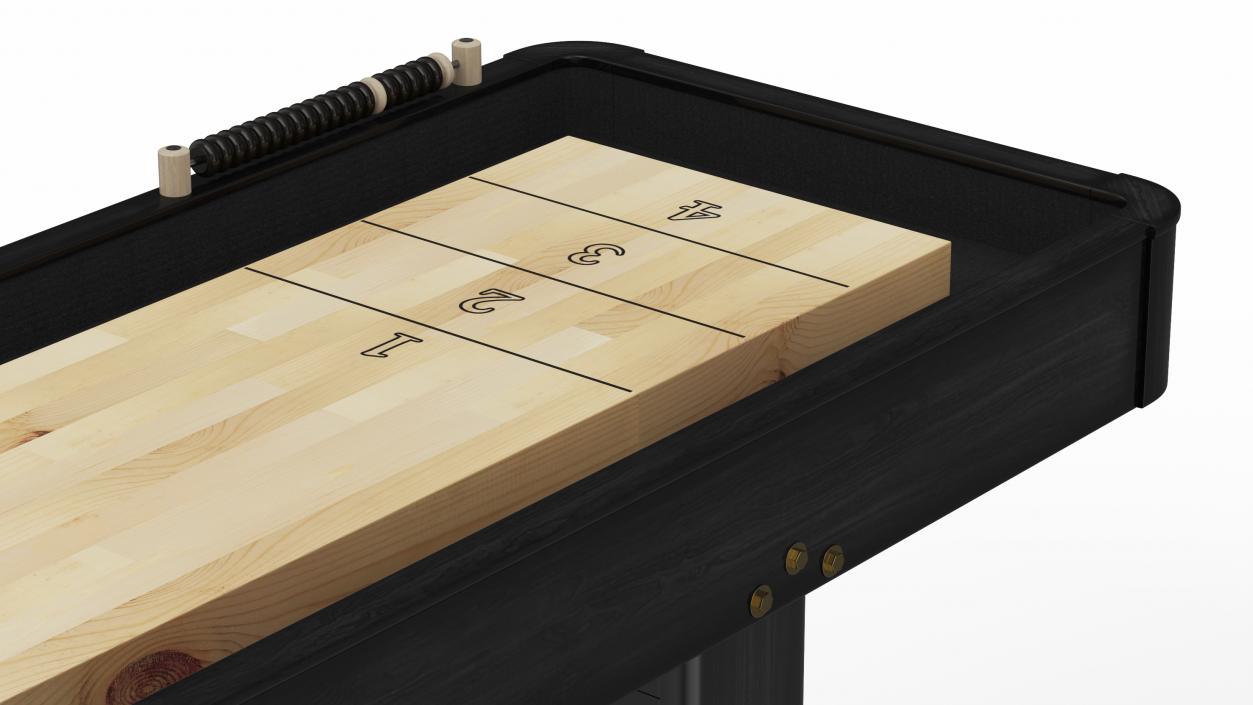 Black Shuffleboard Table 3D model