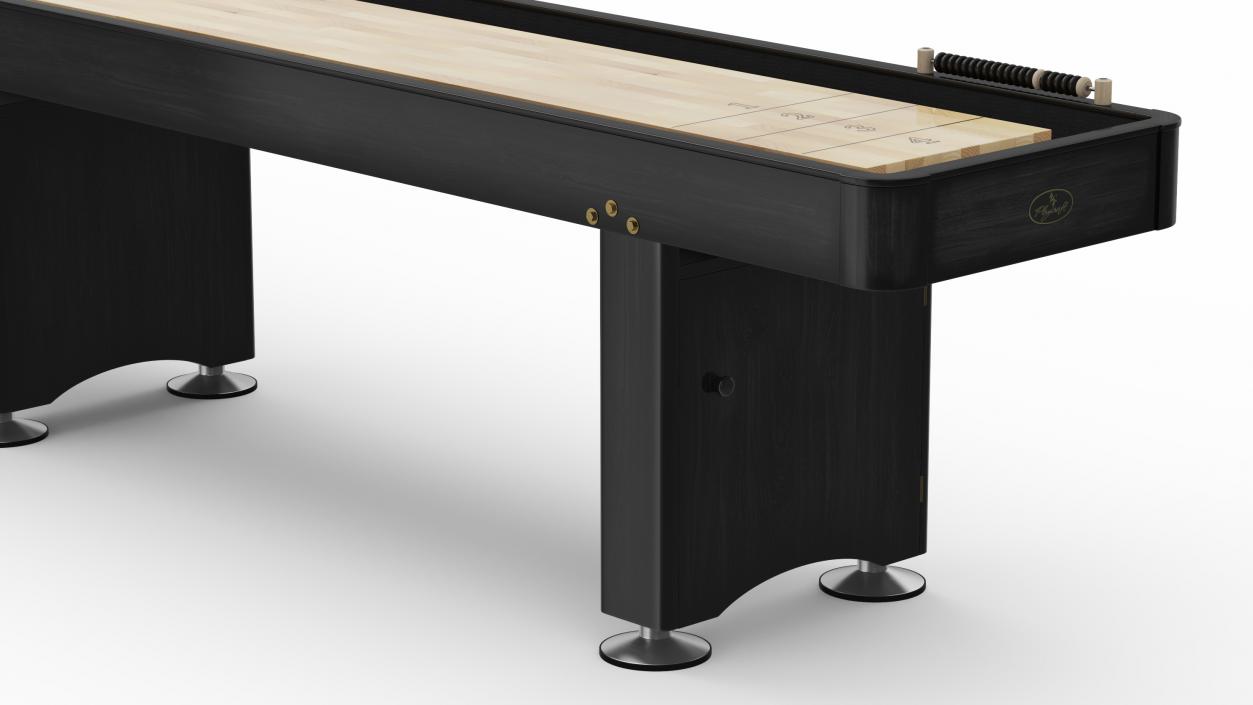 Black Shuffleboard Table 3D model