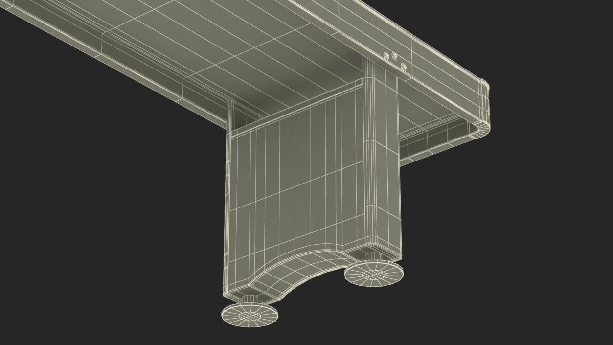 Black Shuffleboard Table 3D model