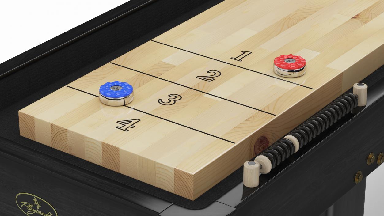 Black Shuffleboard Table 3D model