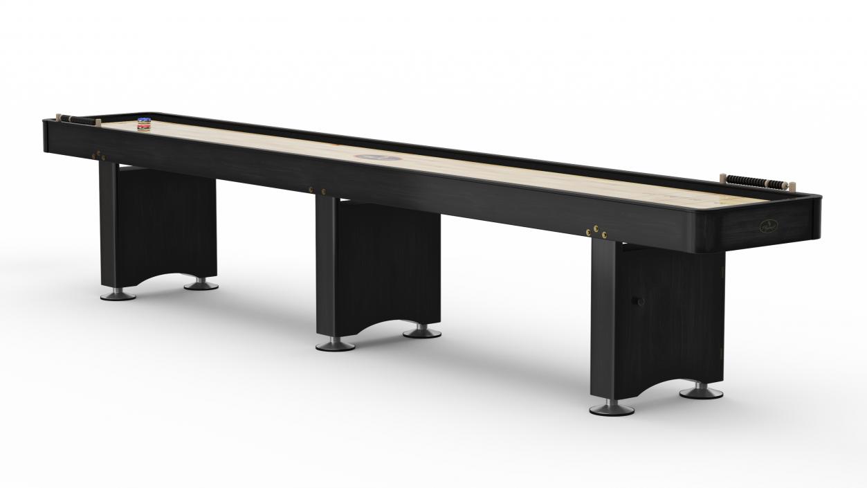 Black Shuffleboard Table 3D model