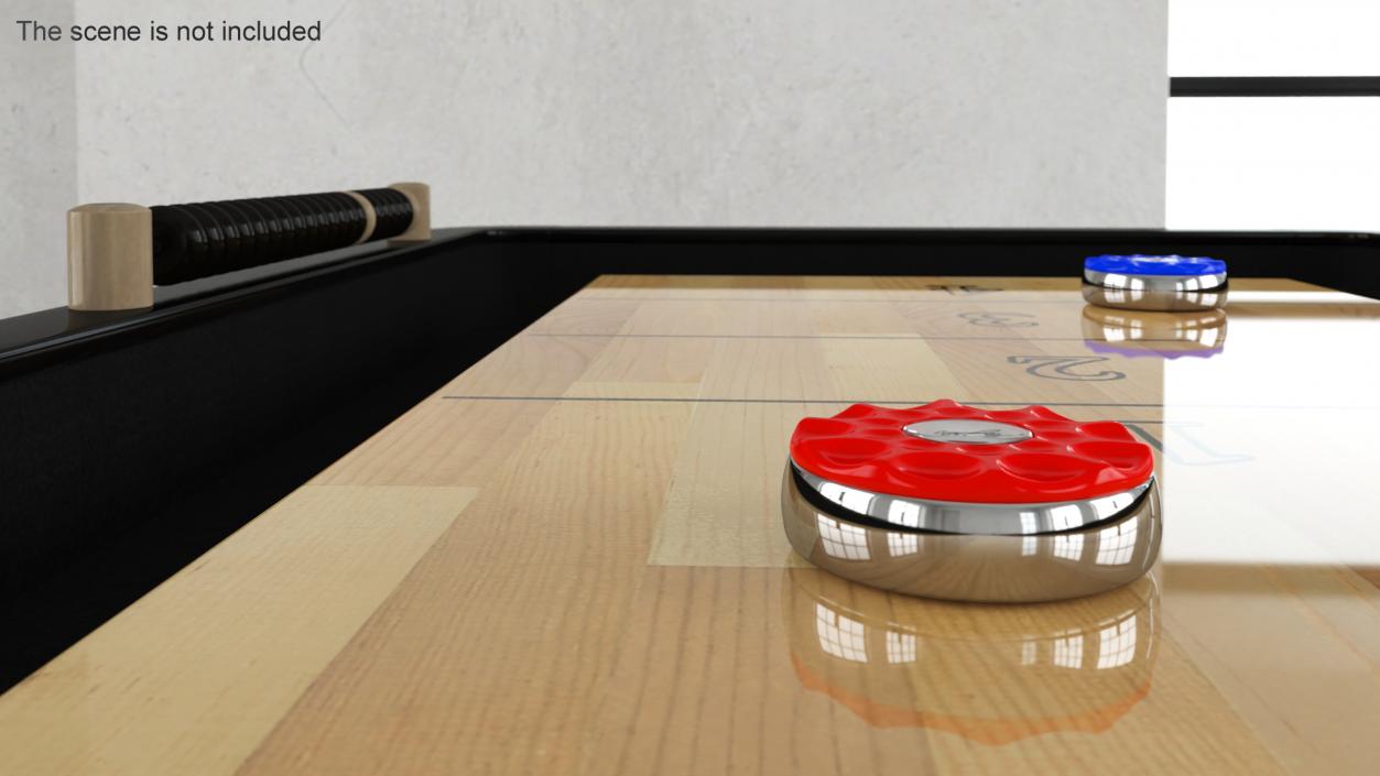 Black Shuffleboard Table 3D model