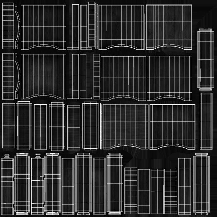 Black Shuffleboard Table 3D model