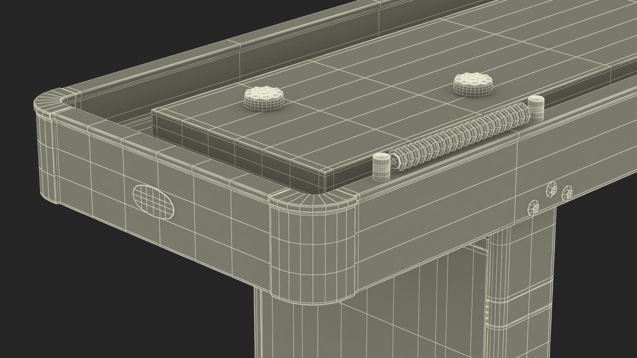 Black Shuffleboard Table 3D model