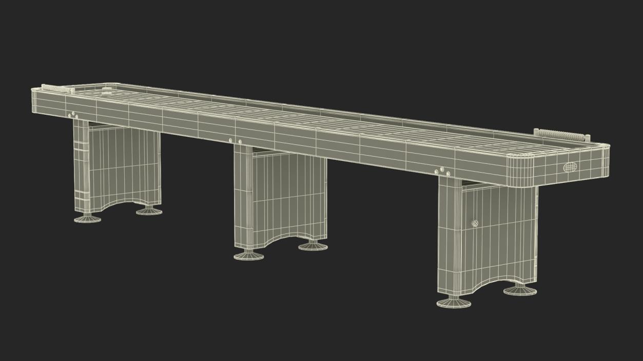 Black Shuffleboard Table 3D model