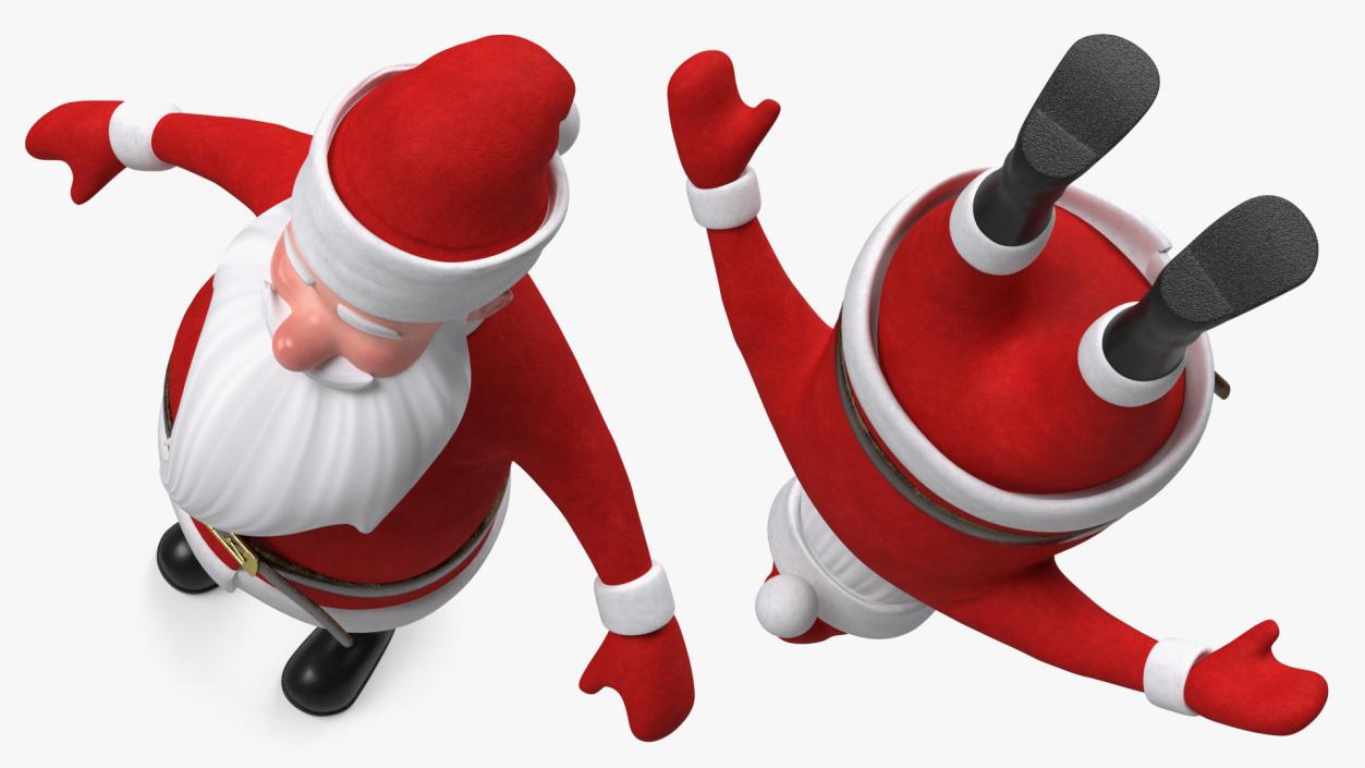 3D Cartoon Santa Claus A-pose