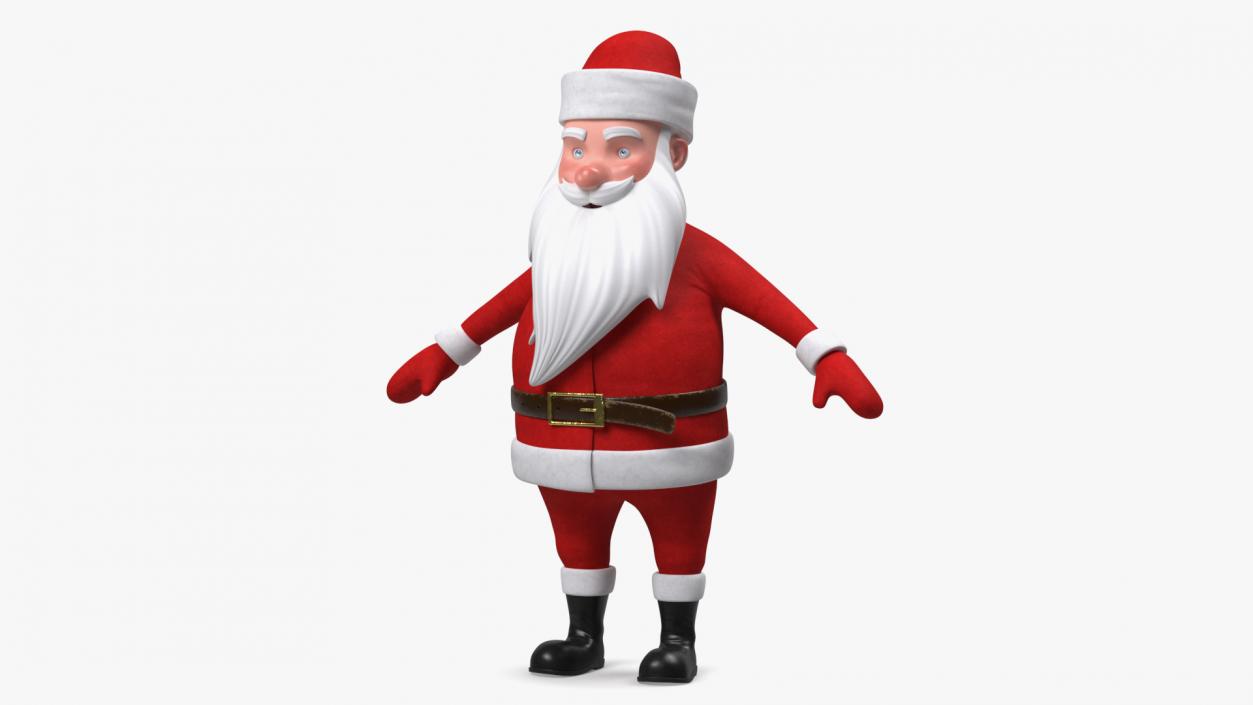 3D Cartoon Santa Claus A-pose