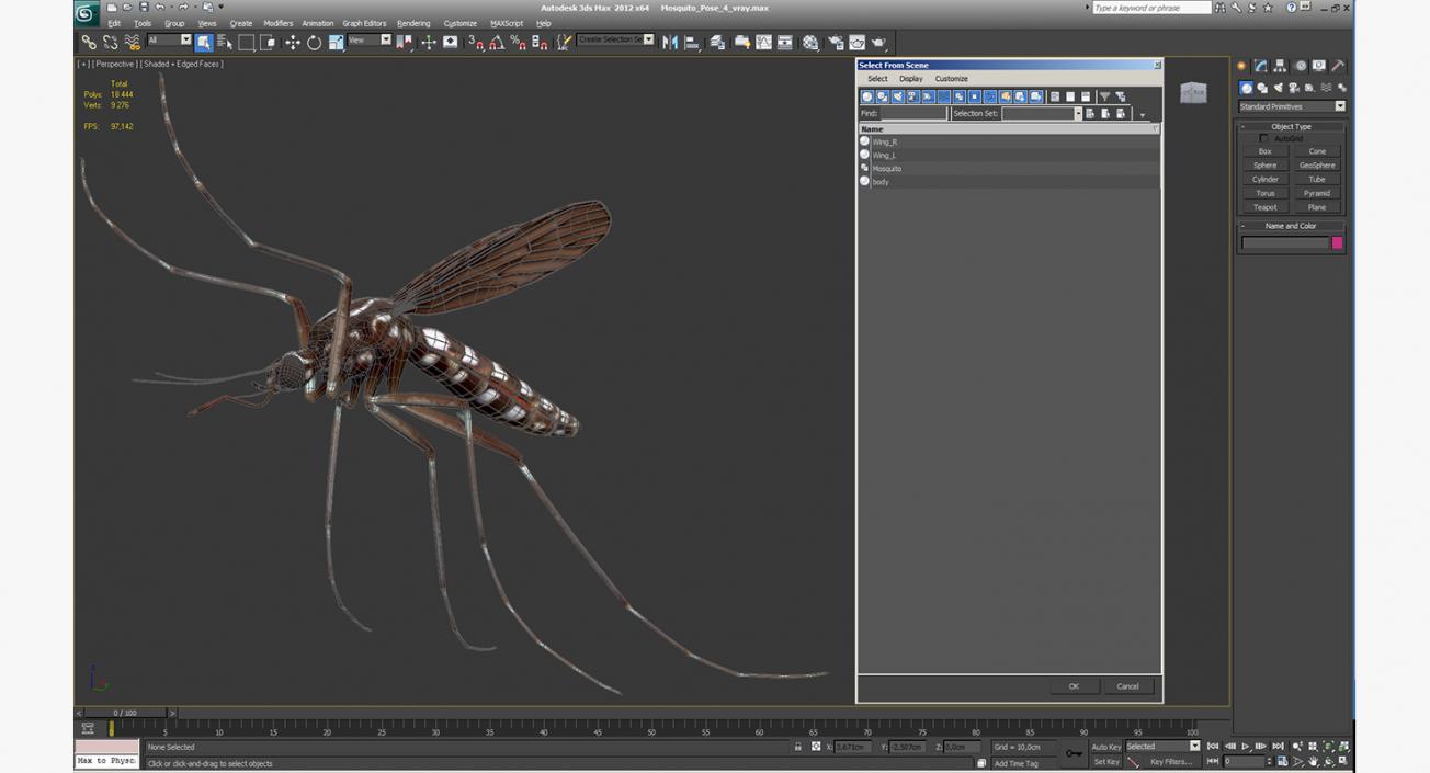 Mosquito Flies 3D model