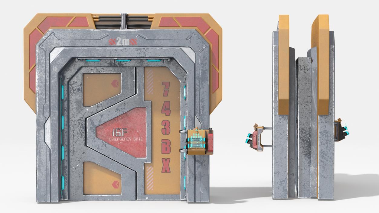 3D model Sci Fi Sliding Blast Door