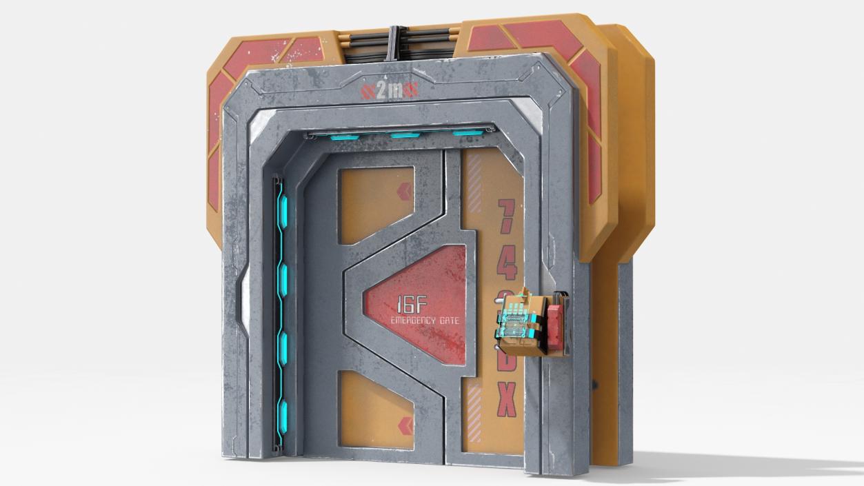 3D model Sci Fi Sliding Blast Door