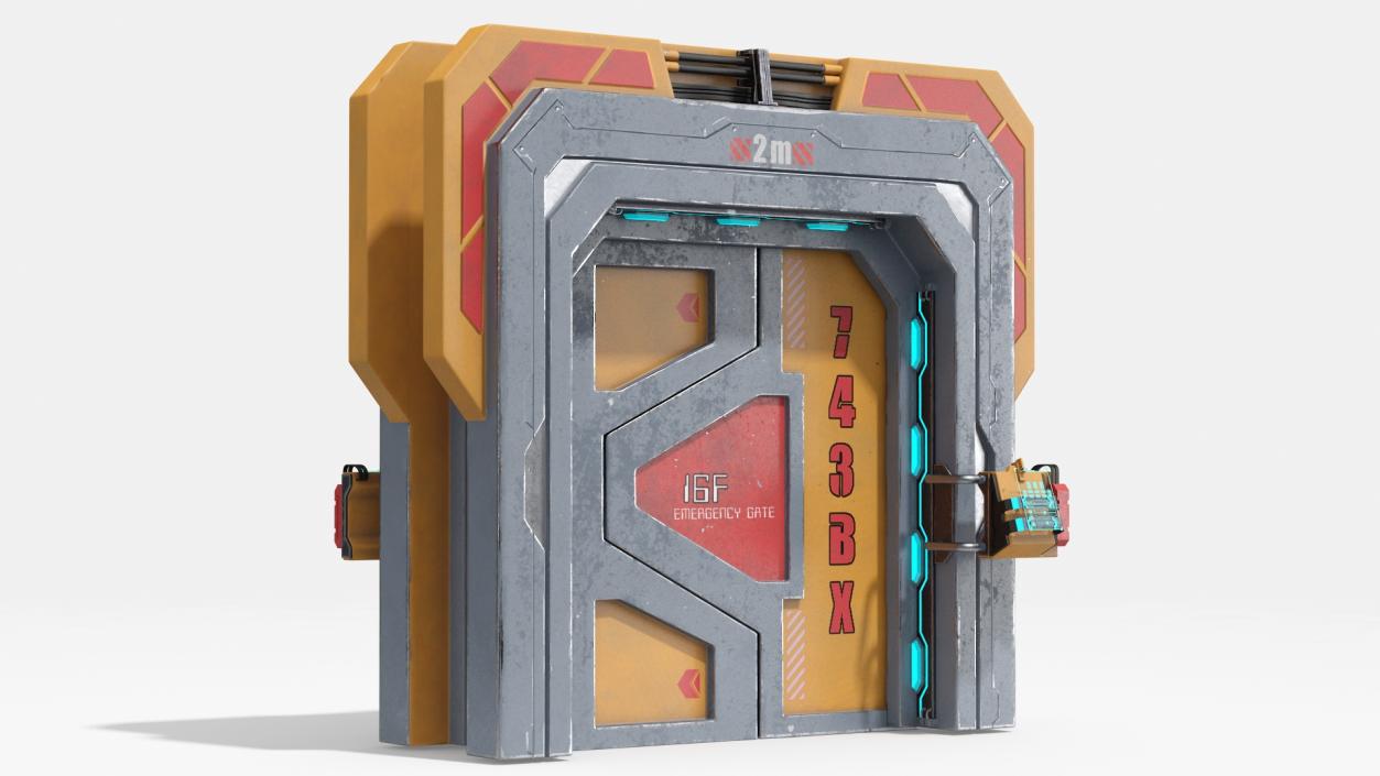 3D model Sci Fi Sliding Blast Door