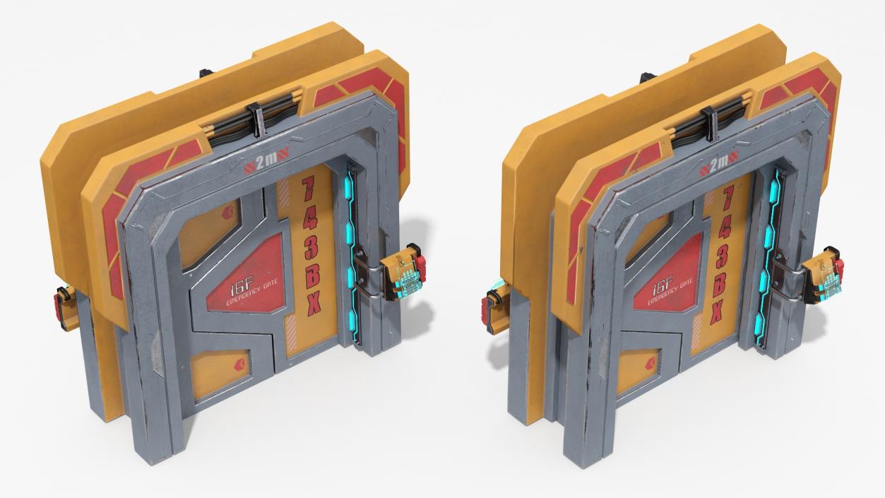 3D model Sci Fi Sliding Blast Door