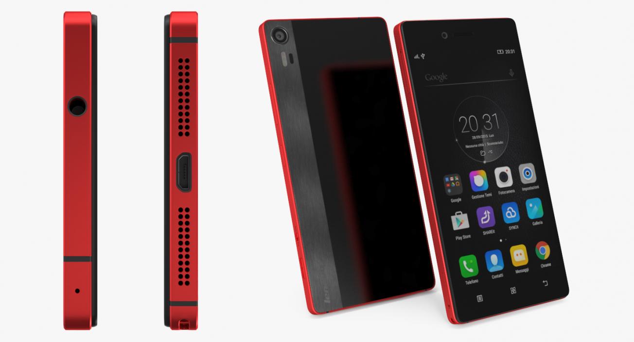 3D Lenovo Cellphones Collection model