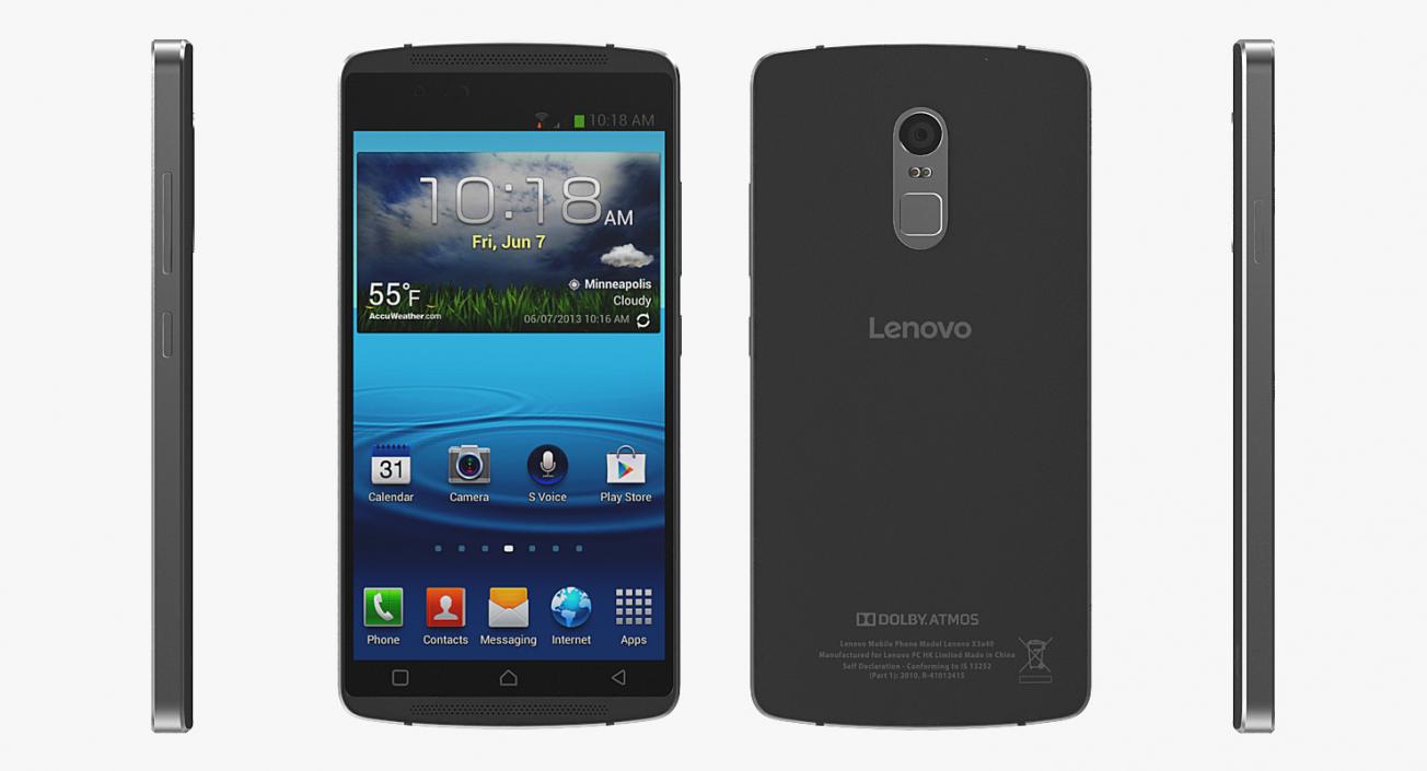 3D Lenovo Cellphones Collection model