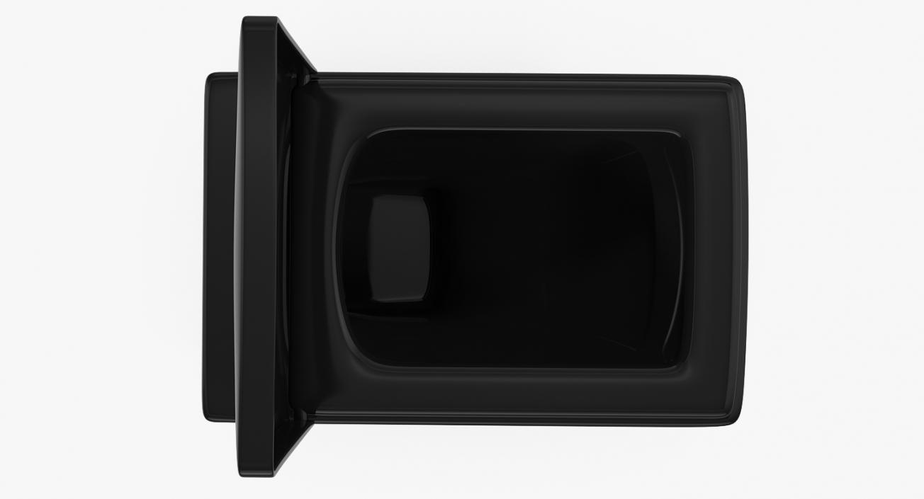 Back To Wall Modern Toilet Black 3D