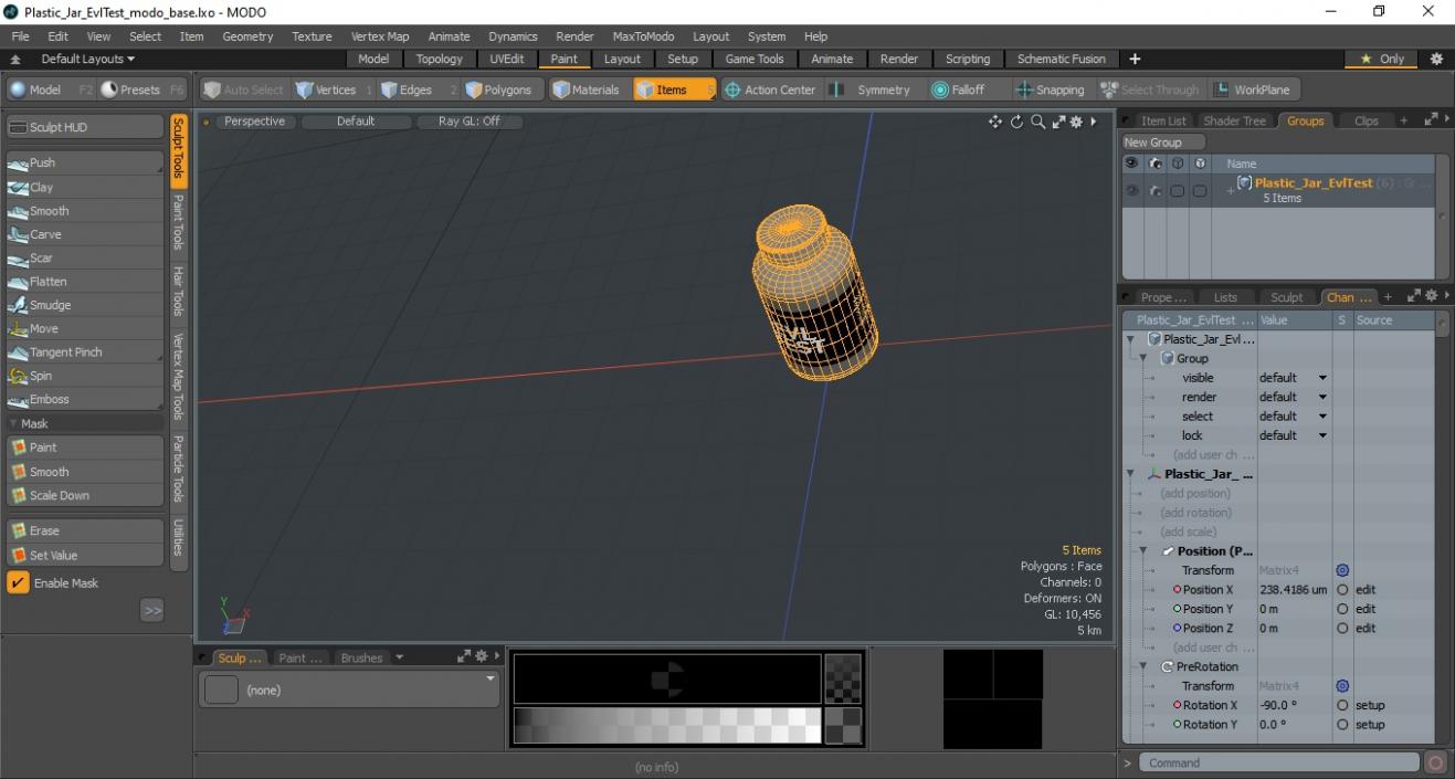 Plastic Jar EvlTest 3D model