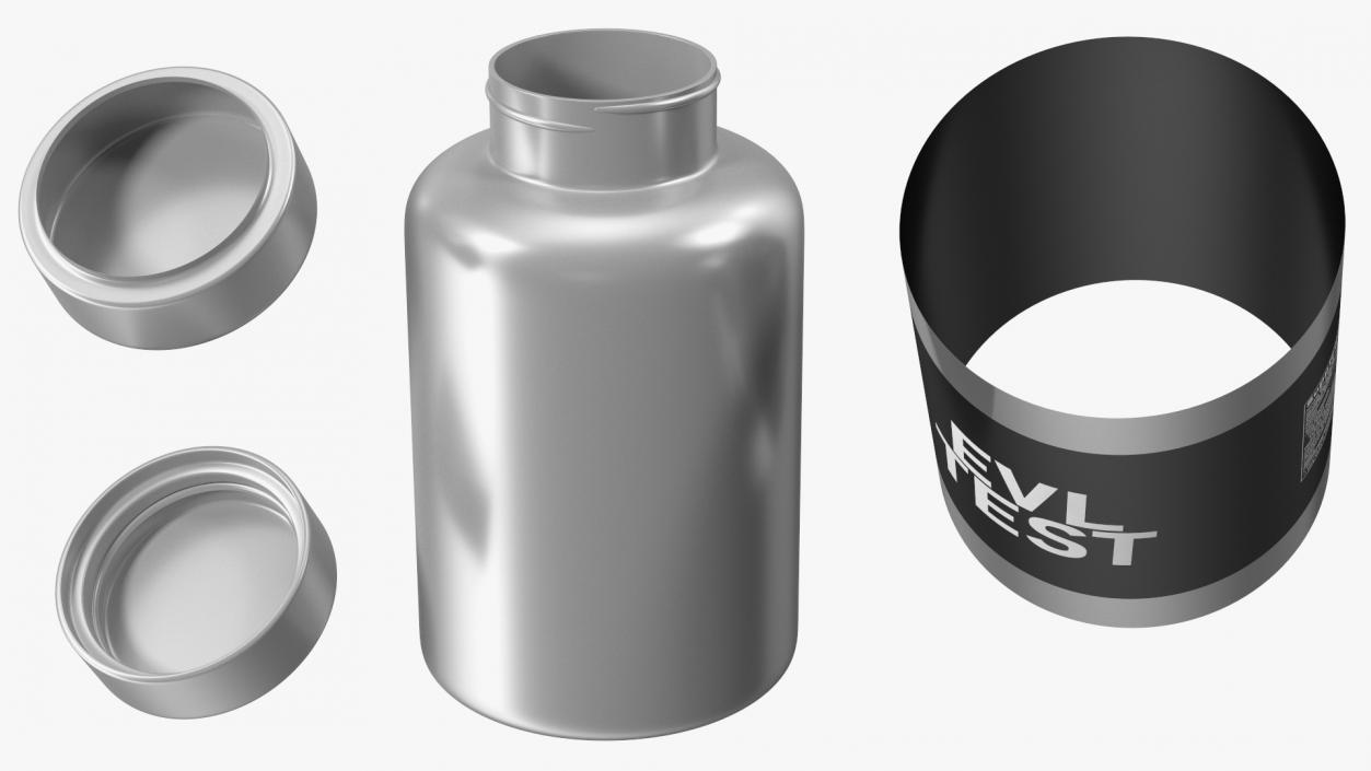 Plastic Jar EvlTest 3D model