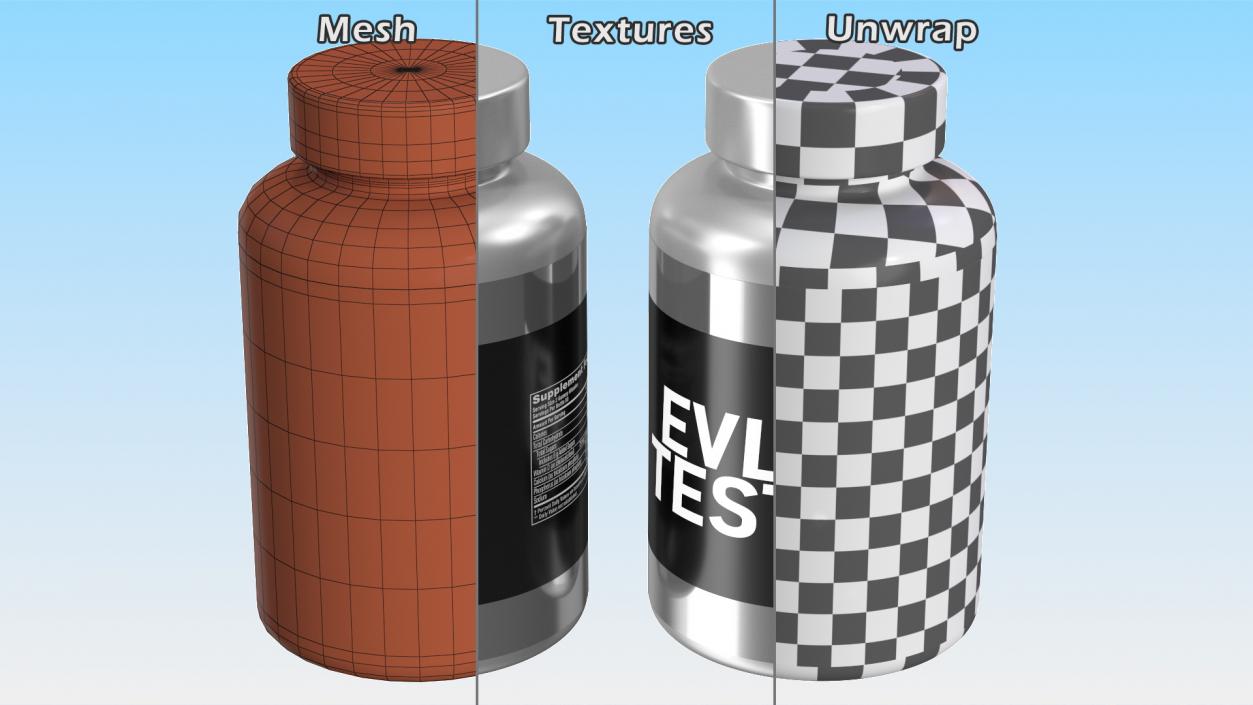 Plastic Jar EvlTest 3D model