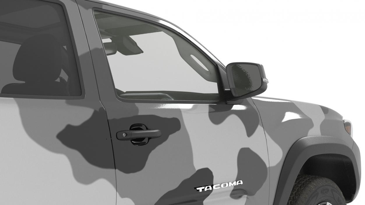 3D Military Camouflage Tent Shelter with Toyota Tacoma Pickup model