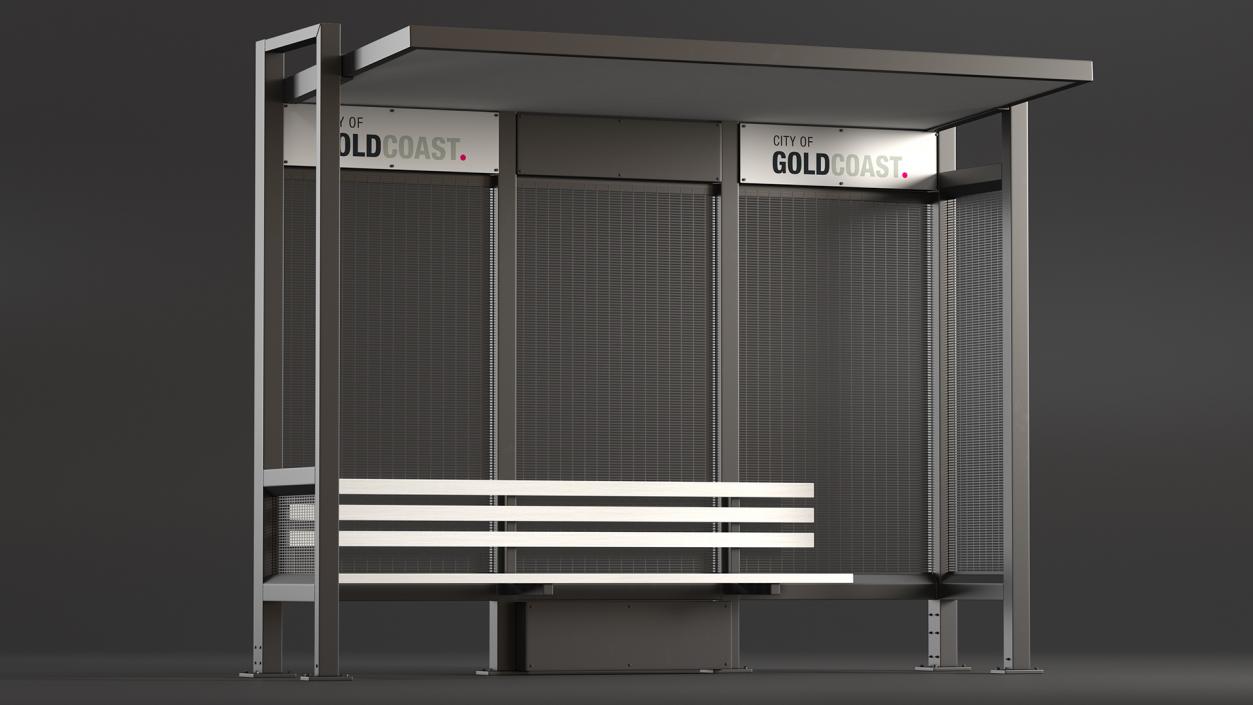 3D model Bus Stops Collection