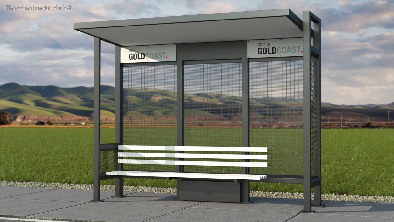 3D model Bus Stops Collection