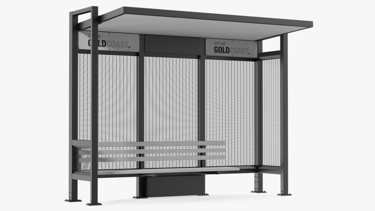 3D model Bus Stops Collection