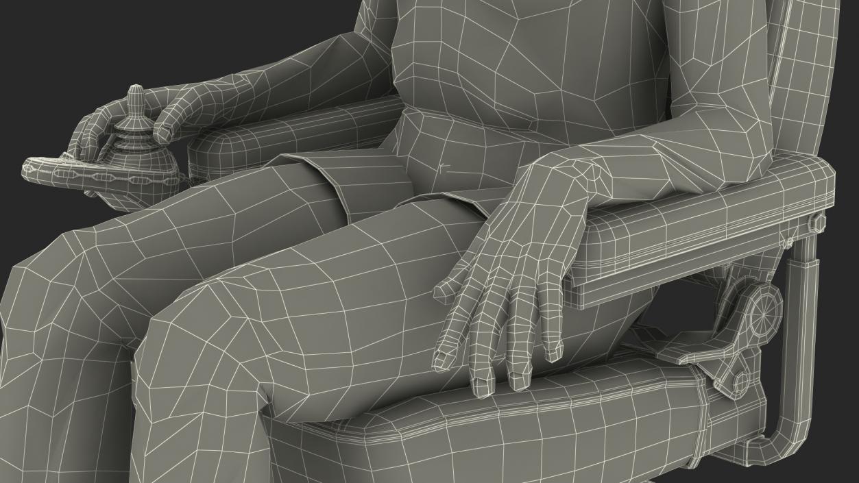 Patient with Jazzy Select Wheelchair Rigged for Modo 3D