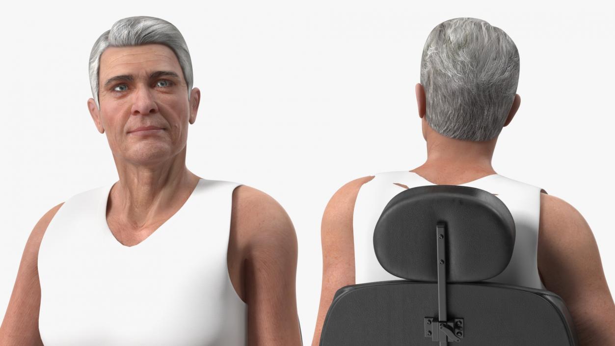 3D Patient with Jazzy Select Wheelchair Rigged model