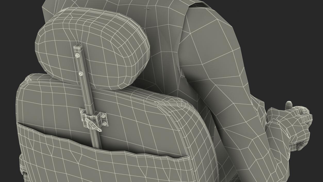 Patient with Jazzy Select Wheelchair Rigged for Modo 3D