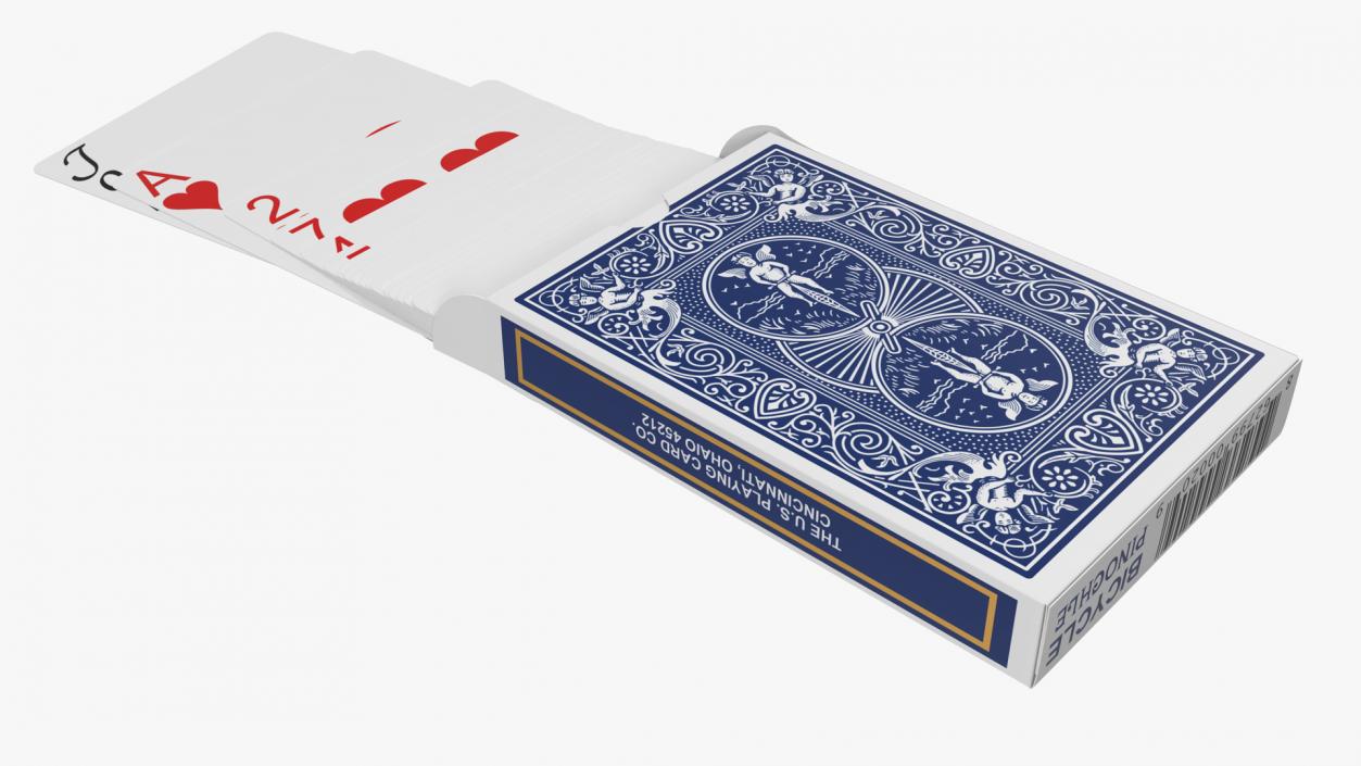 3D Opened Poker Cards Deck model