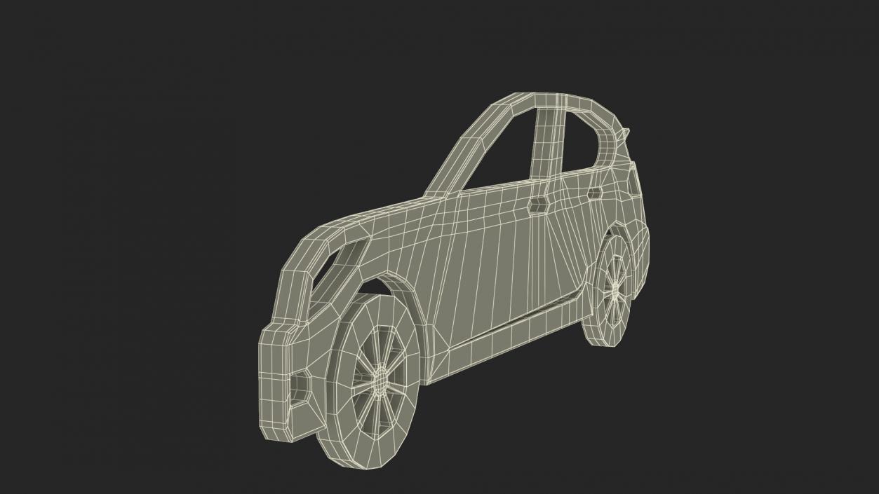 3D Car Hatchback Silhouette 2